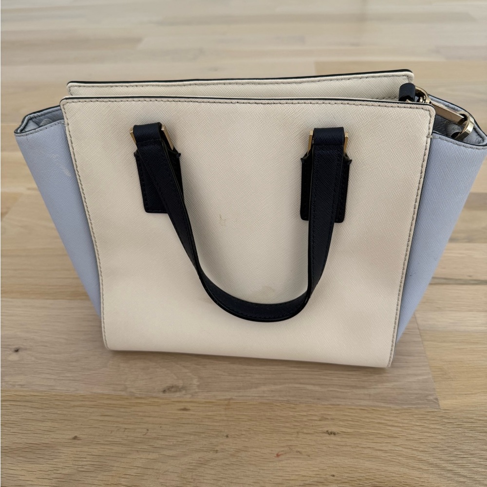 Kate Spade Cream and Light Blue Satchel - Picture 3 of 7
